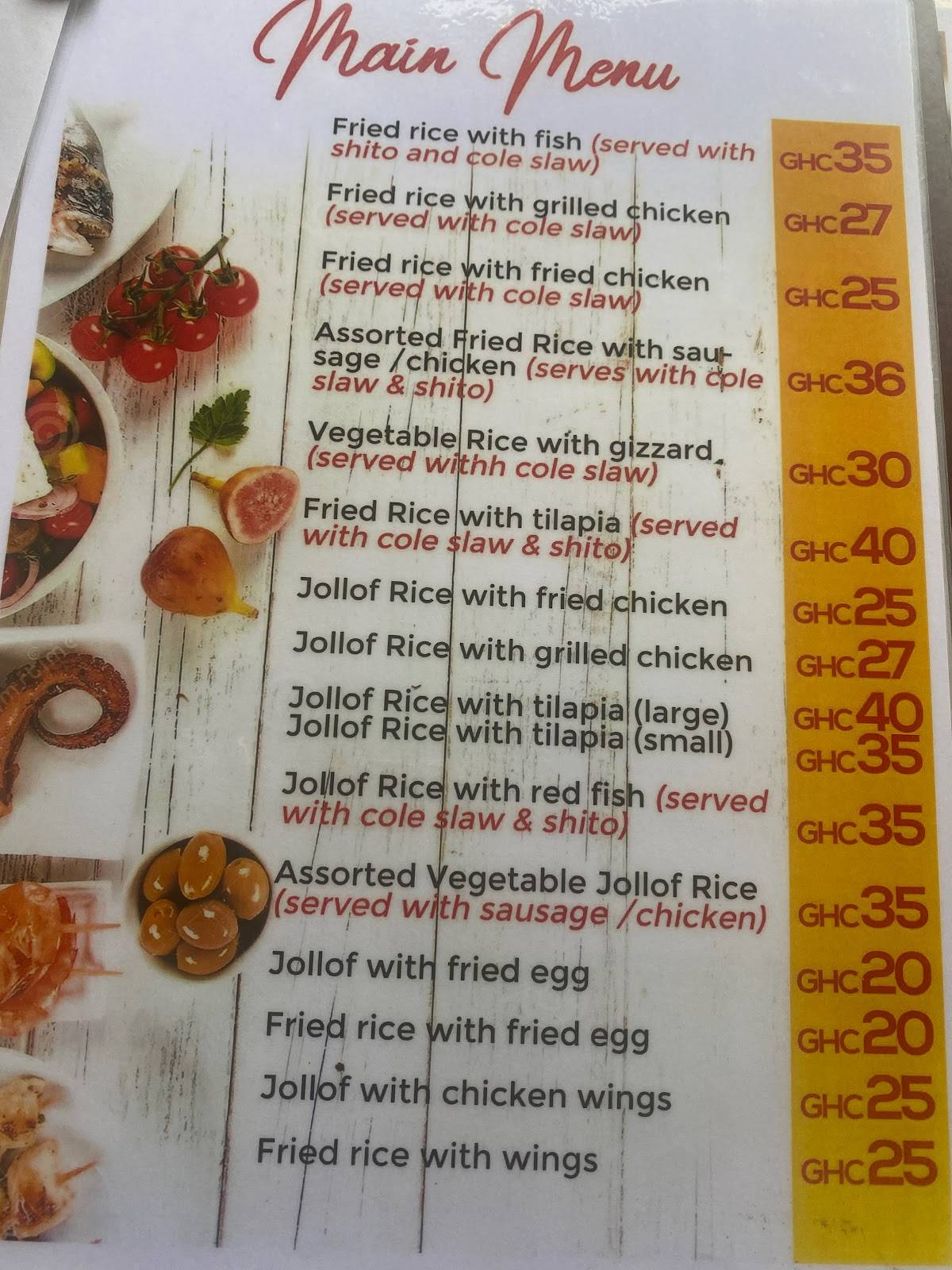 Naakus Kitchen меню