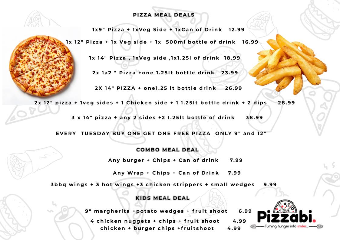Pizzabi меню