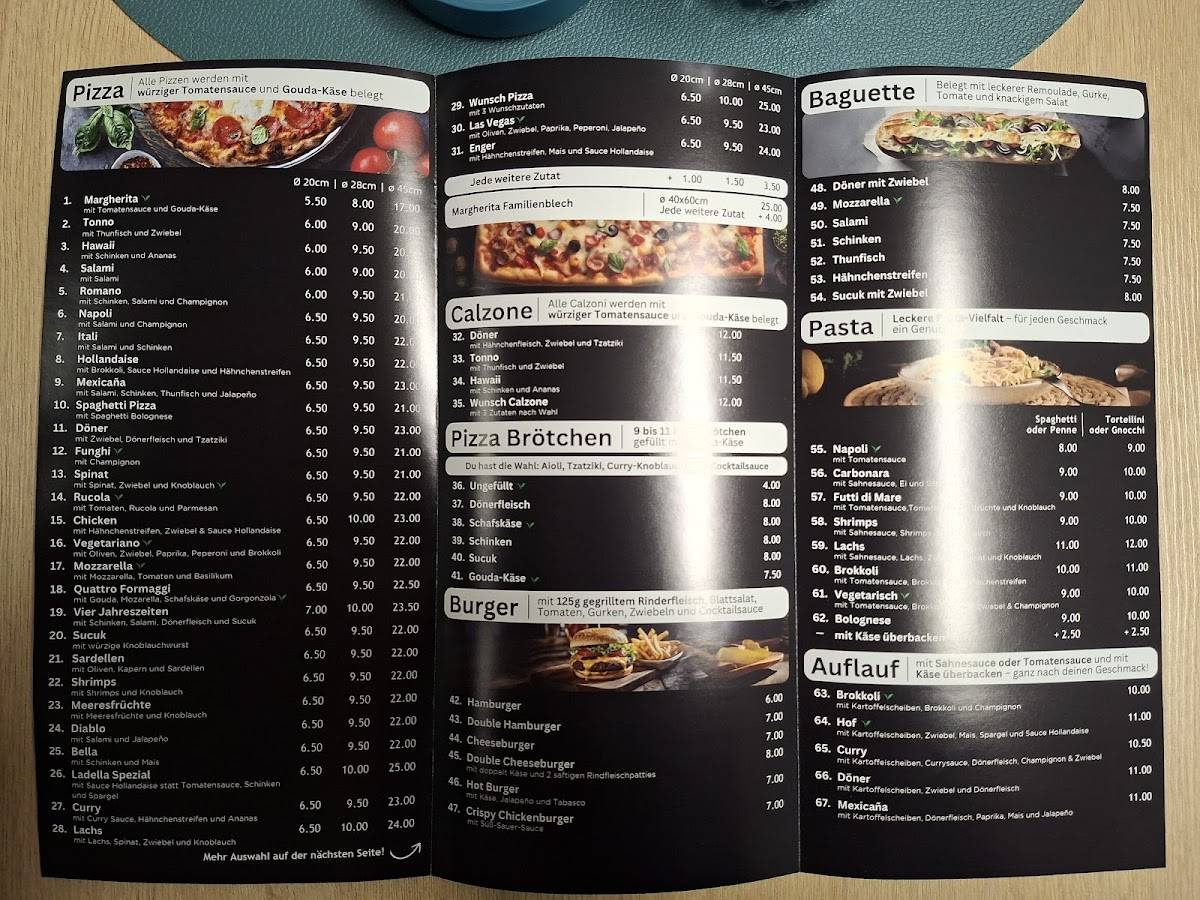 Pizzeria La Della меню
