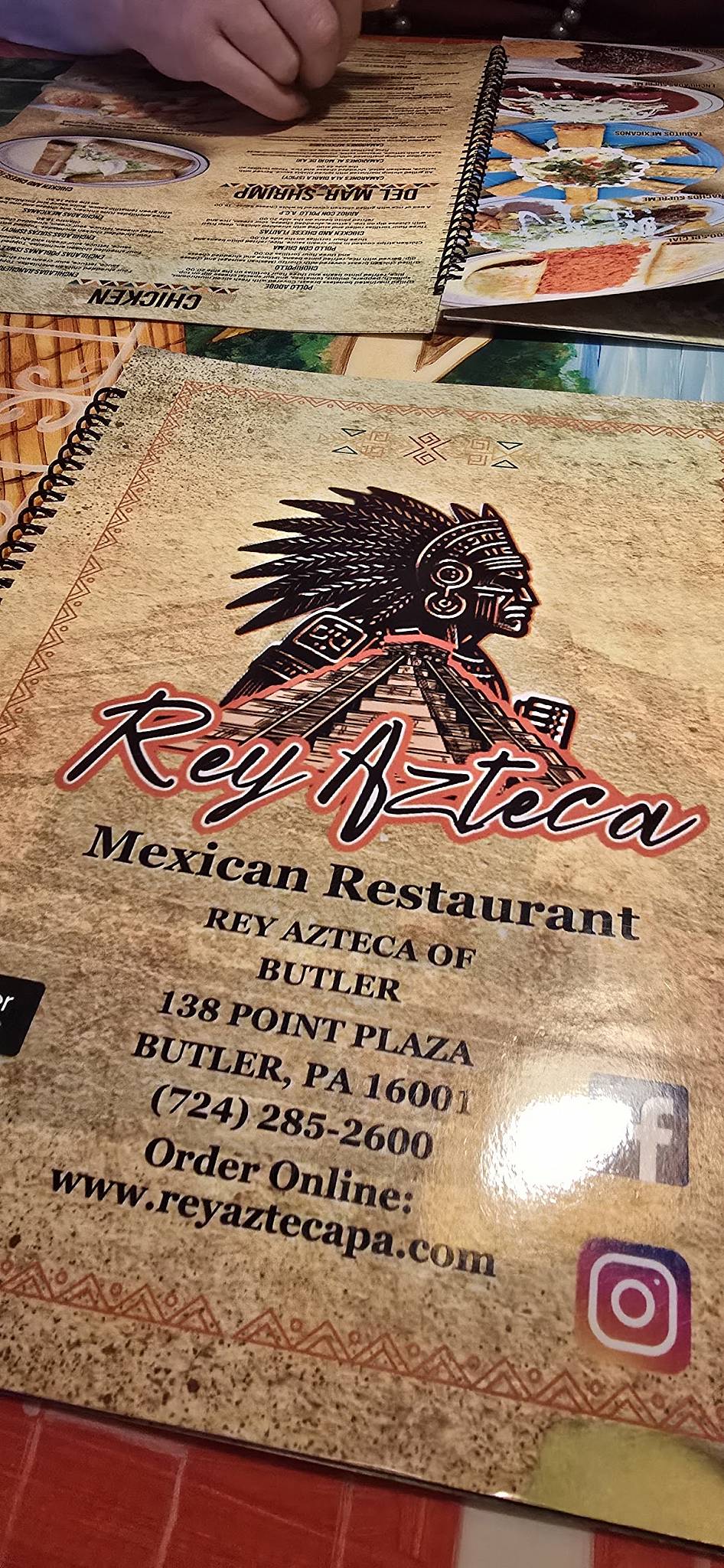 Rey Azteca Butler меню