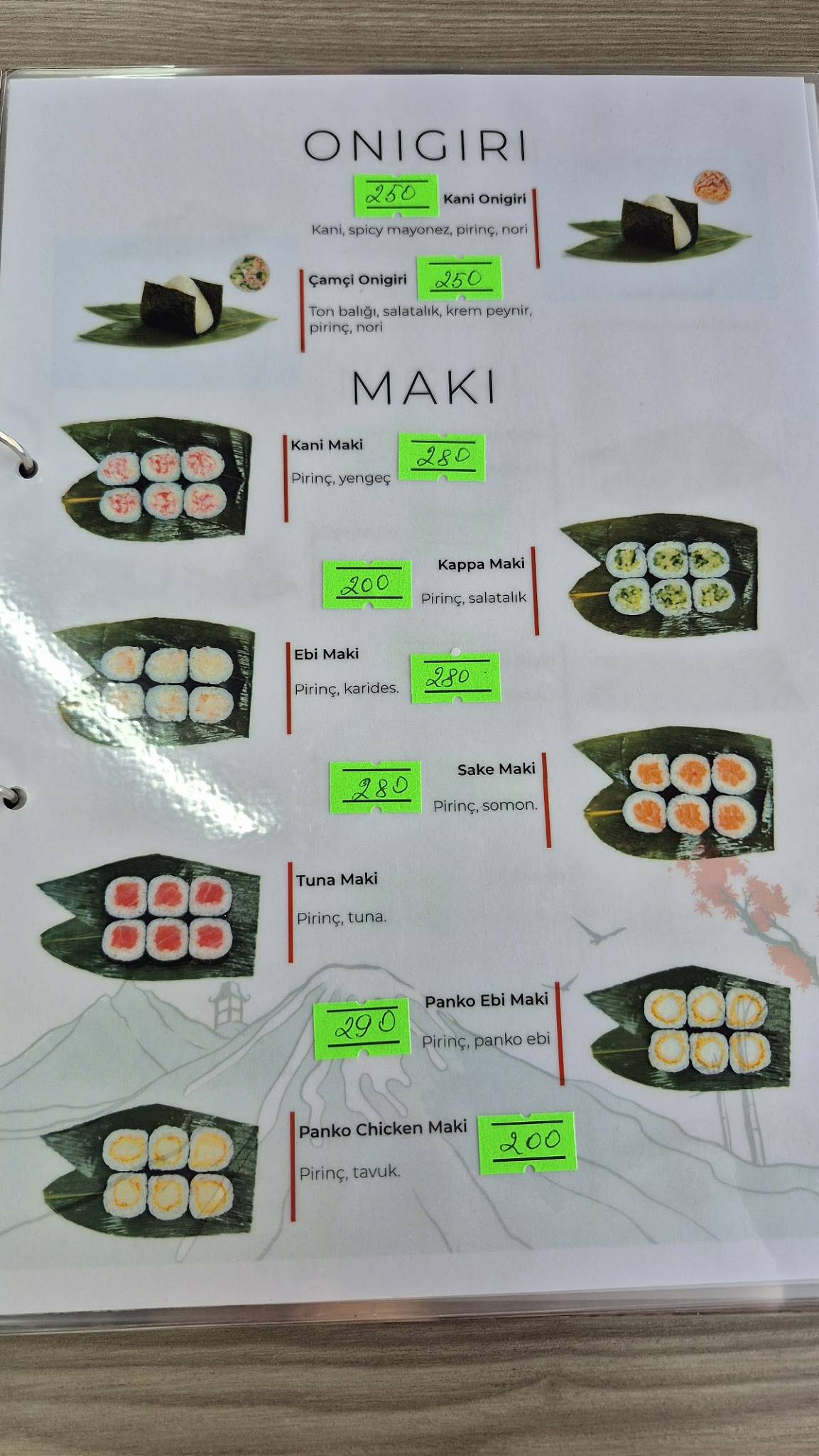 Rolik Sushi Antalya меню