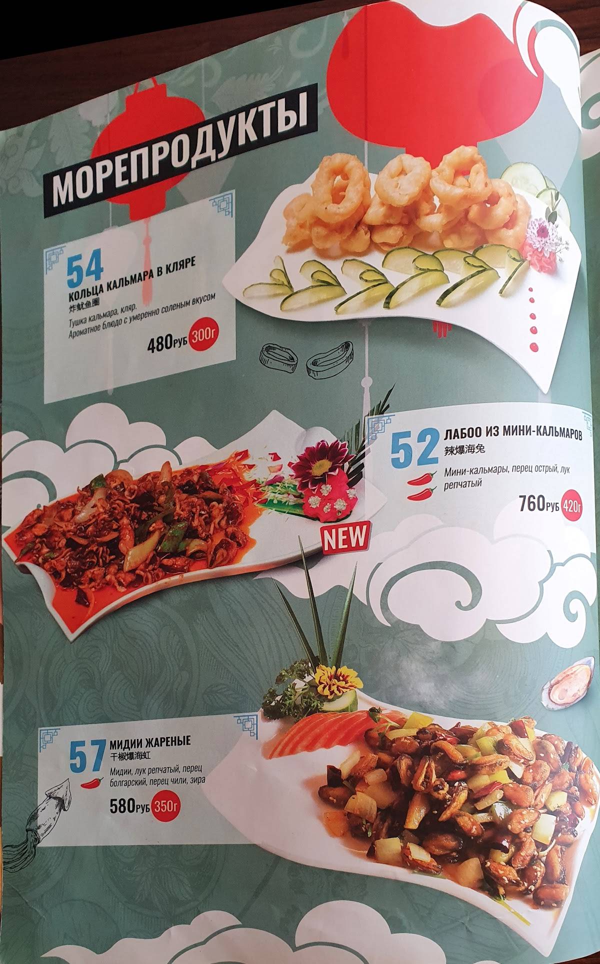 Sinlun cafe меню