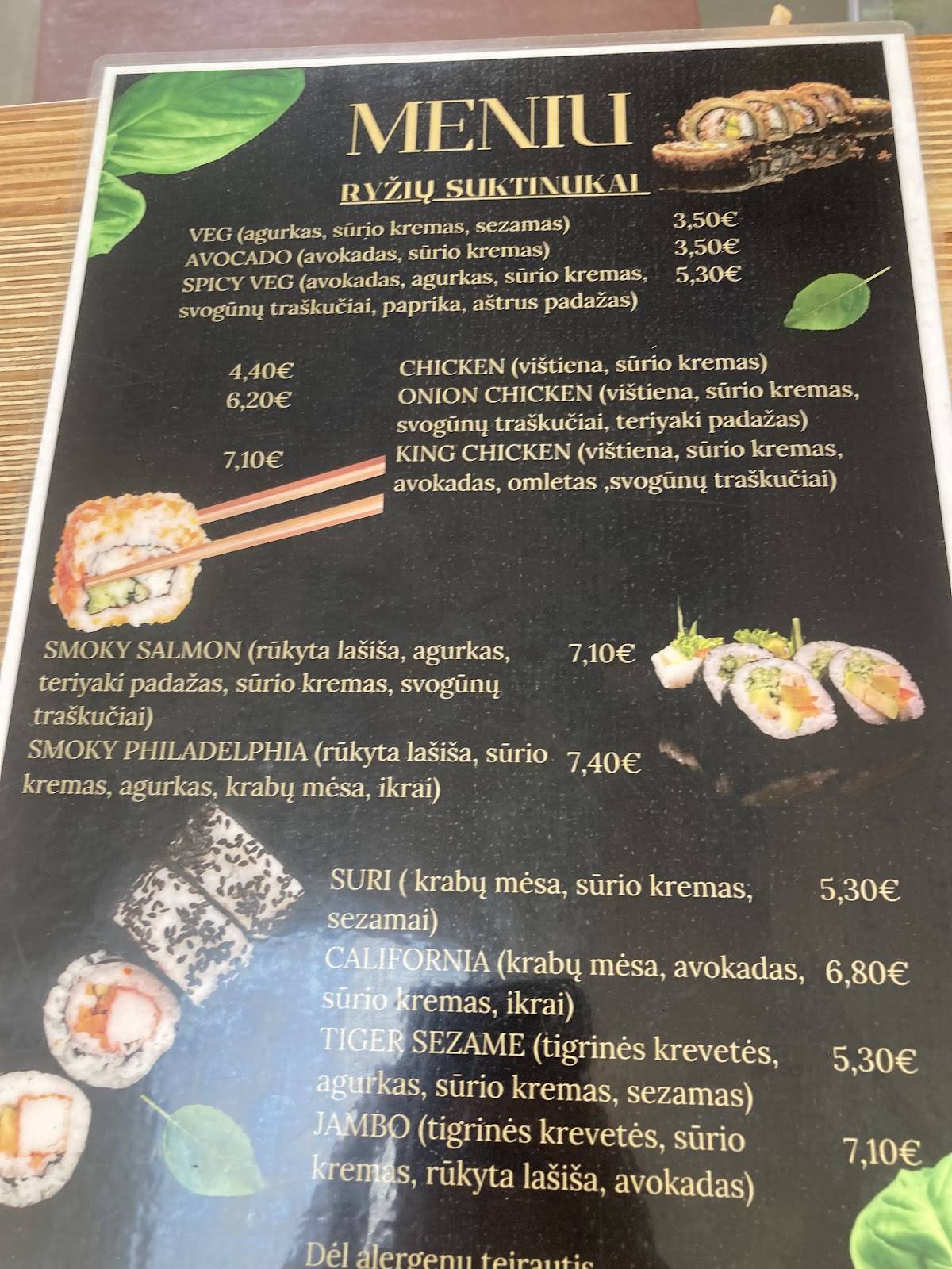 Soja Azija Rietave меню