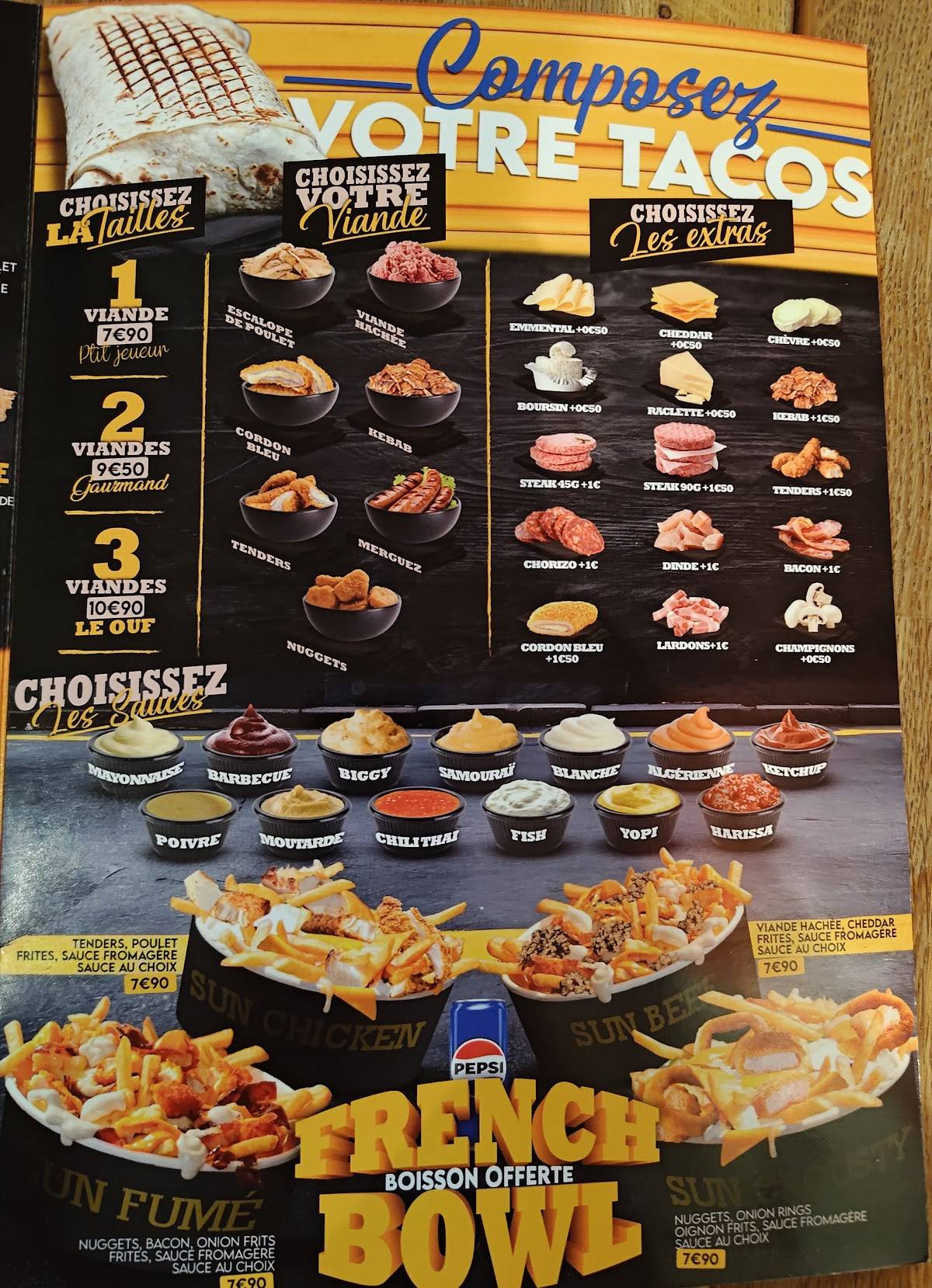 Sundine меню