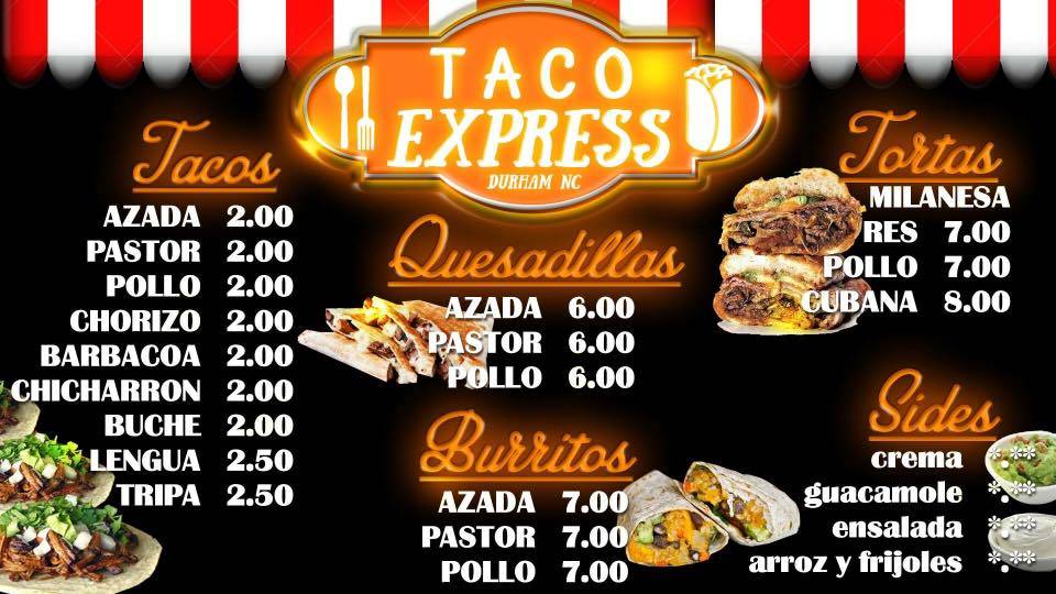 Taco Express меню