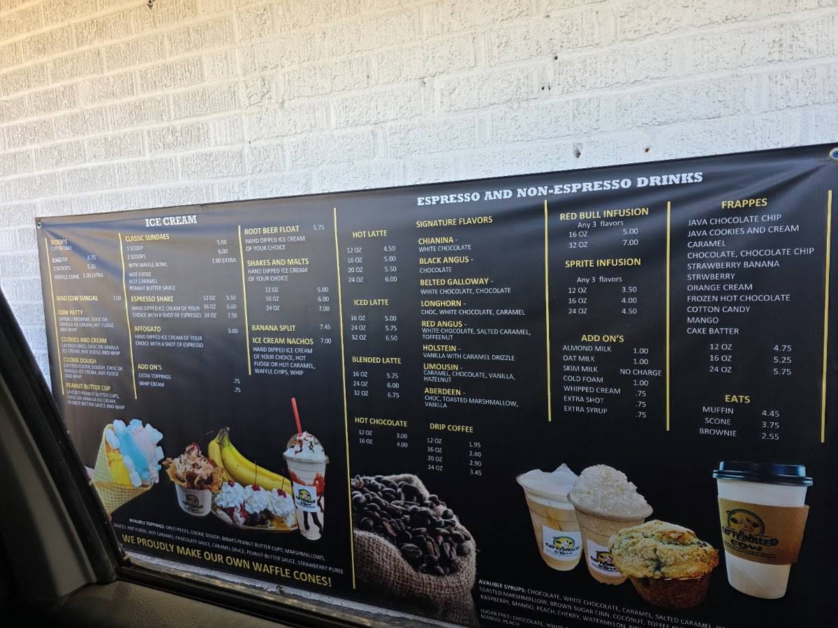The Caffeinated Cow меню