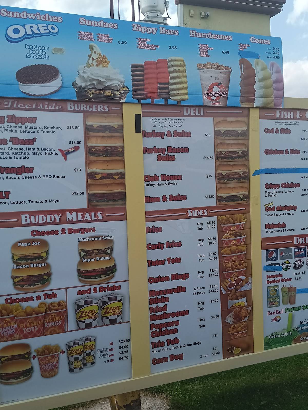 Zip's Drive-In - Mead, WA меню