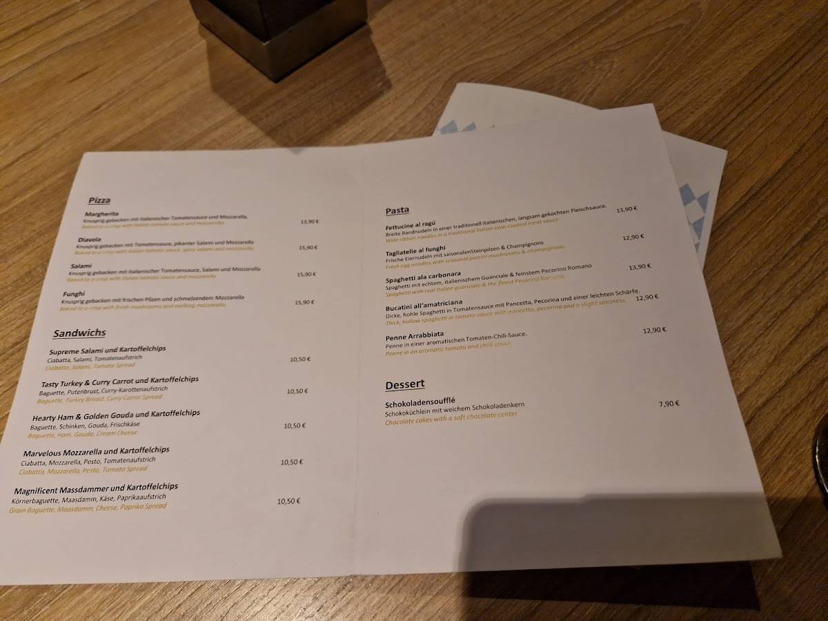 Restaurant und Bar im Holiday Inn München Ost меню