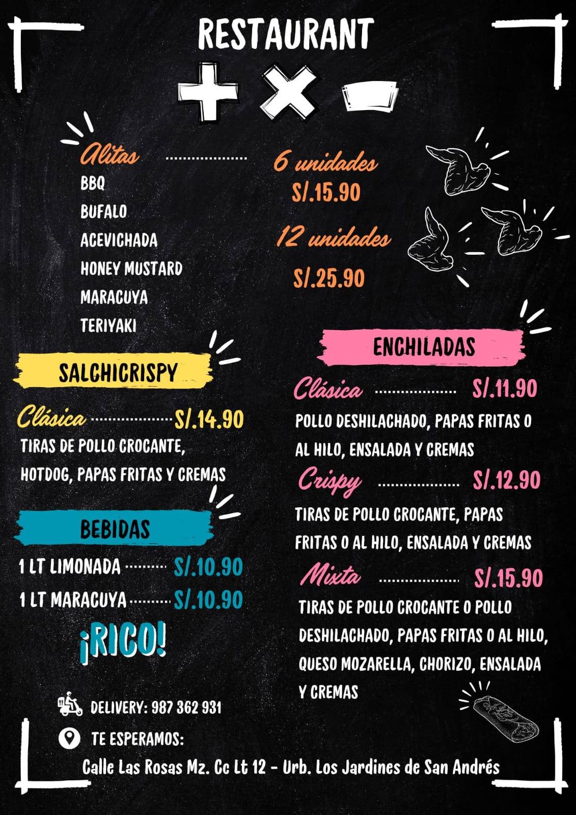 Restaurant MasPorMenos меню