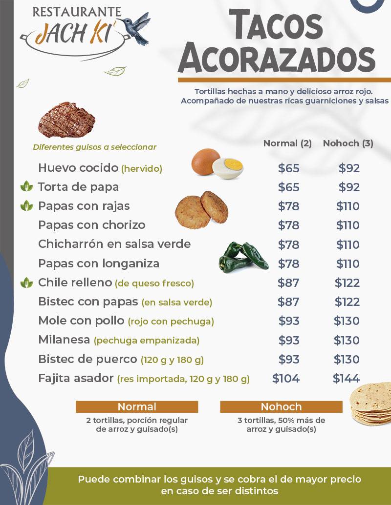 Restaurante Jach Ki' меню