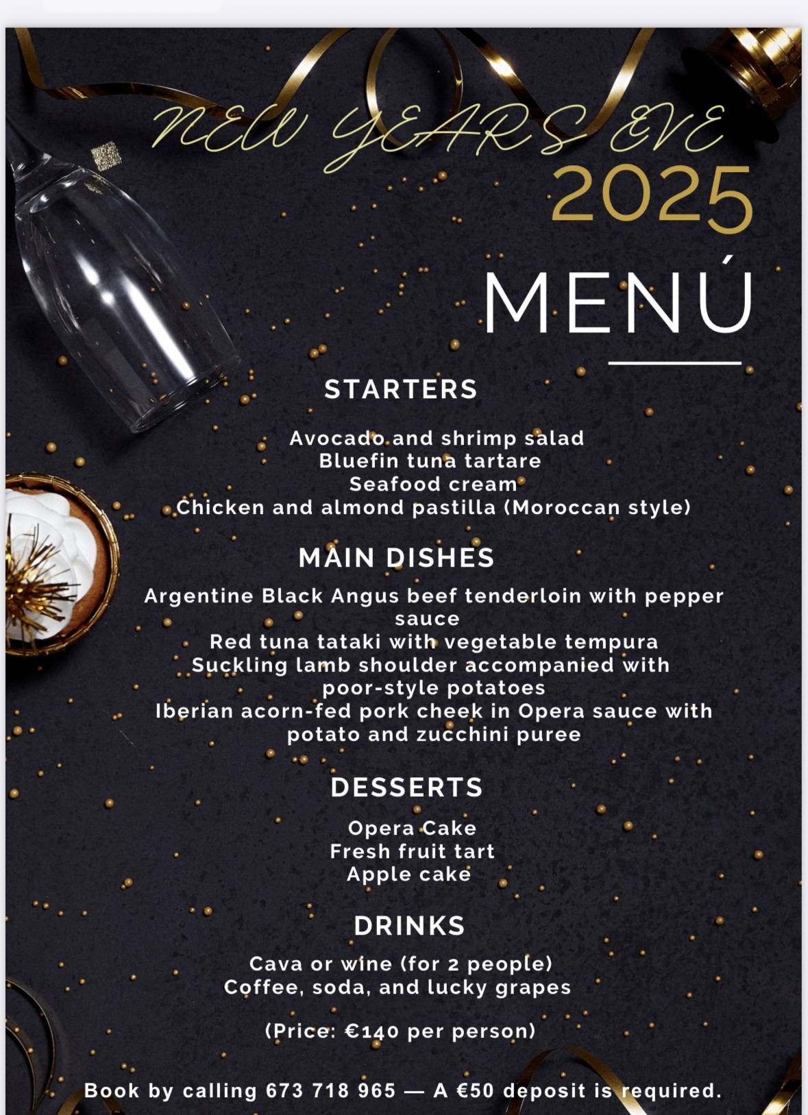 Restaurante Opera меню