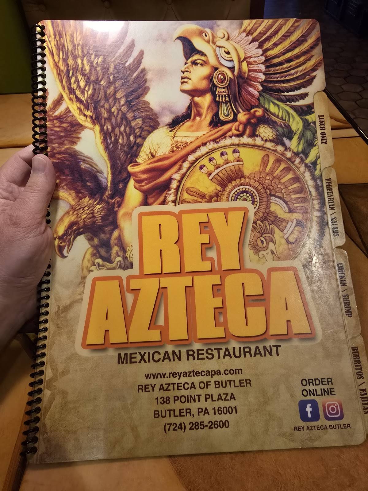Rey Azteca Butler меню