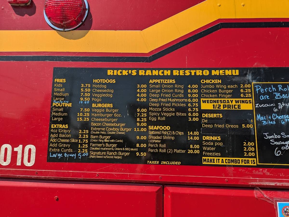 Rick's Ranch Restro меню