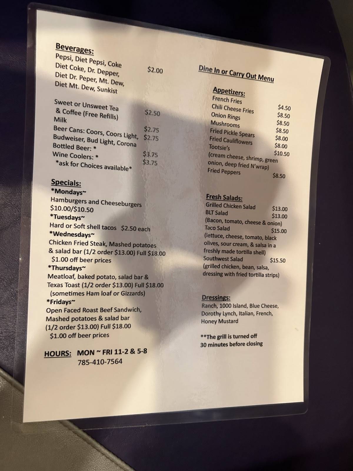 Riley Cafe меню