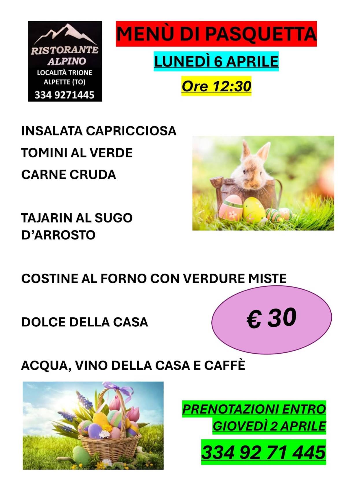 Ristorante Alpino меню