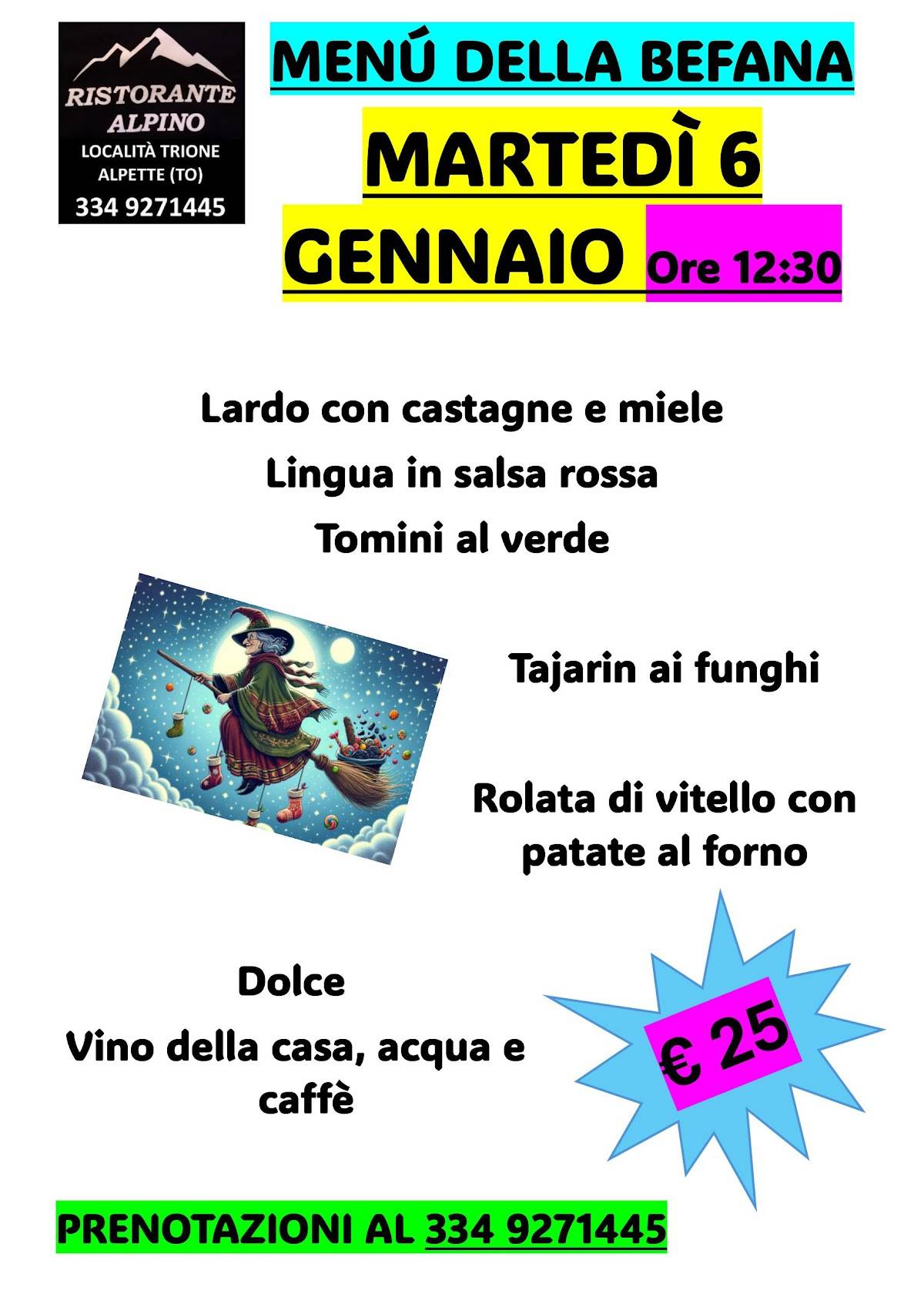 Ristorante Alpino меню