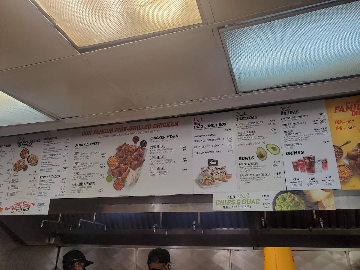 El Pollo Loco меню