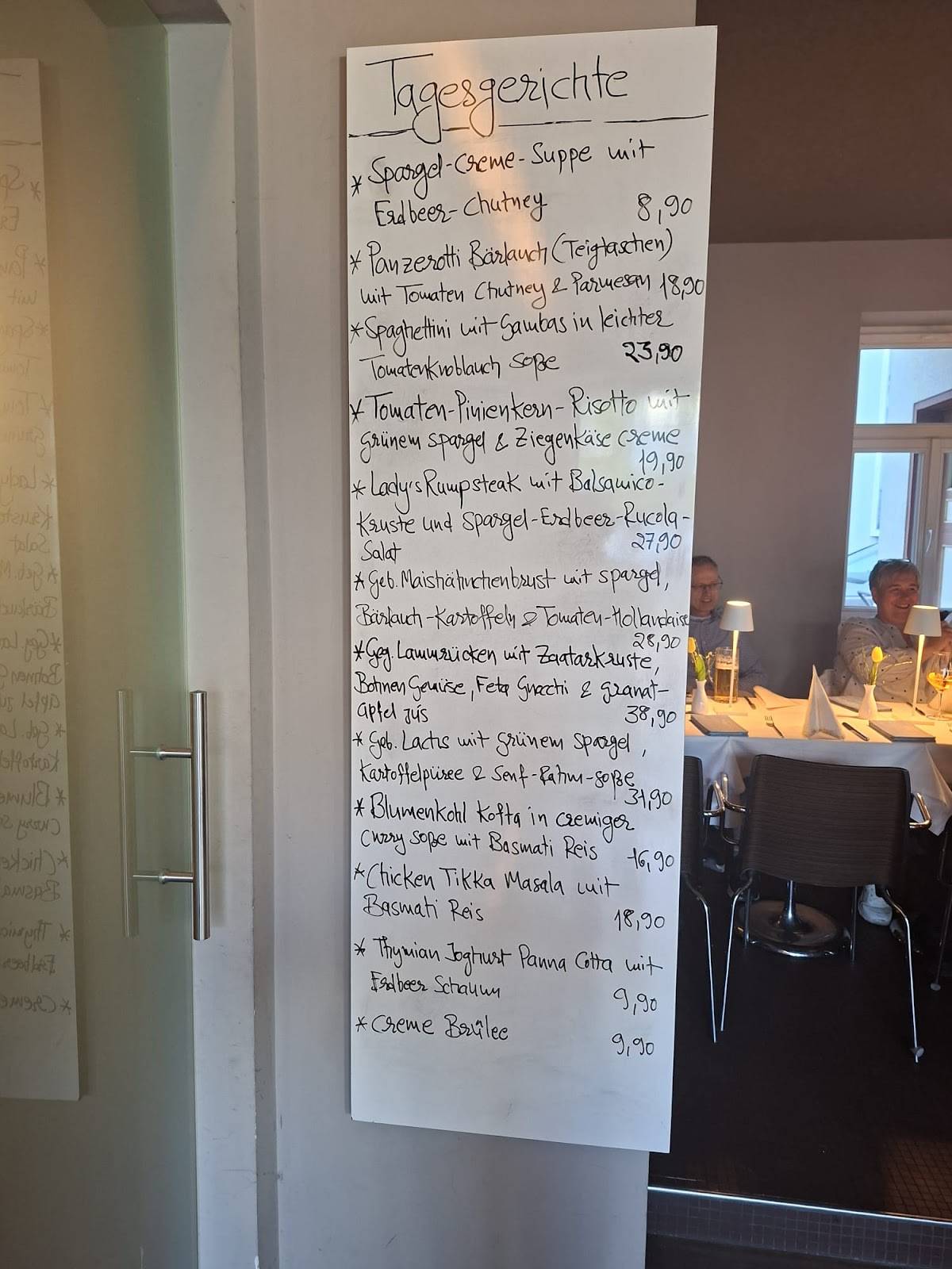 Röderstein – Restaurant меню