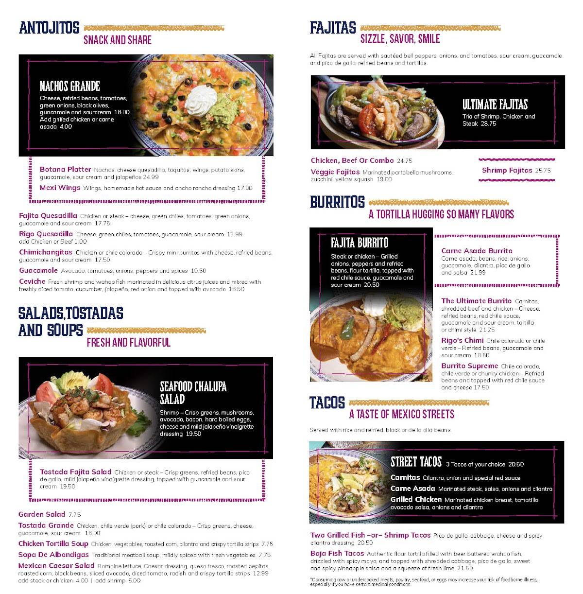 Rodrigo's Mexican Grill - Tustin меню