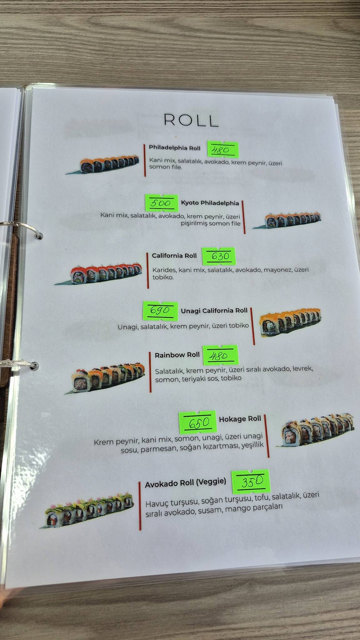 Rolik Sushi Antalya меню