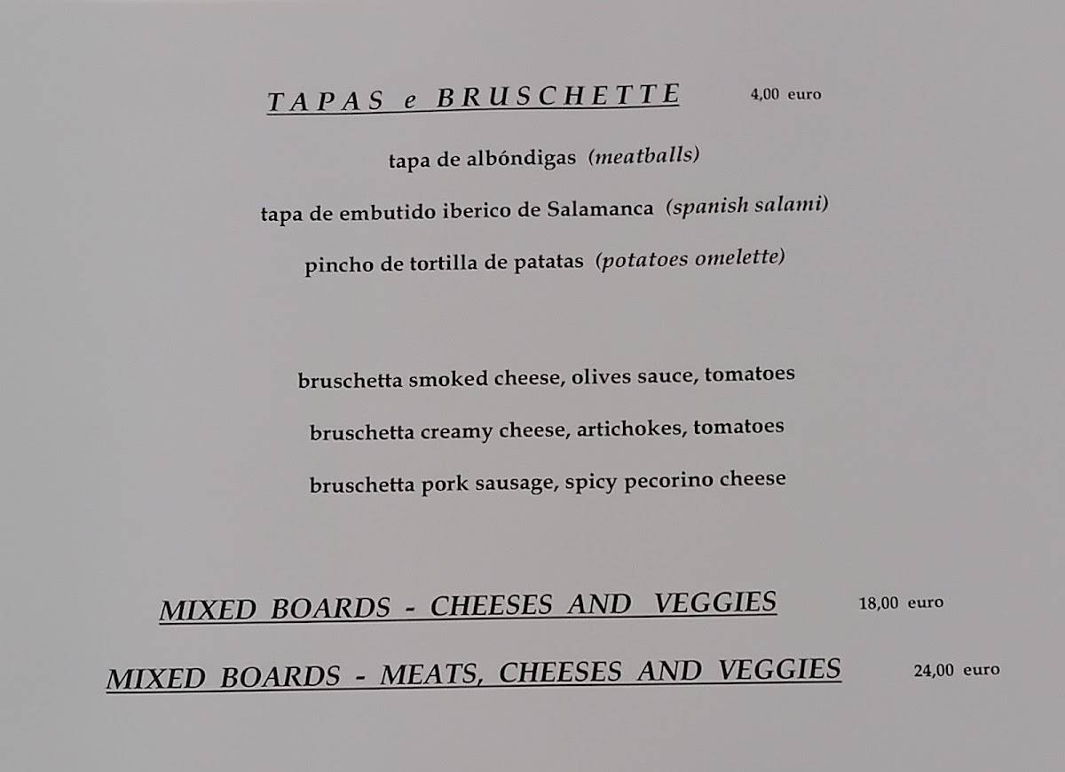 PanDivino - Focacceria Taperia меню