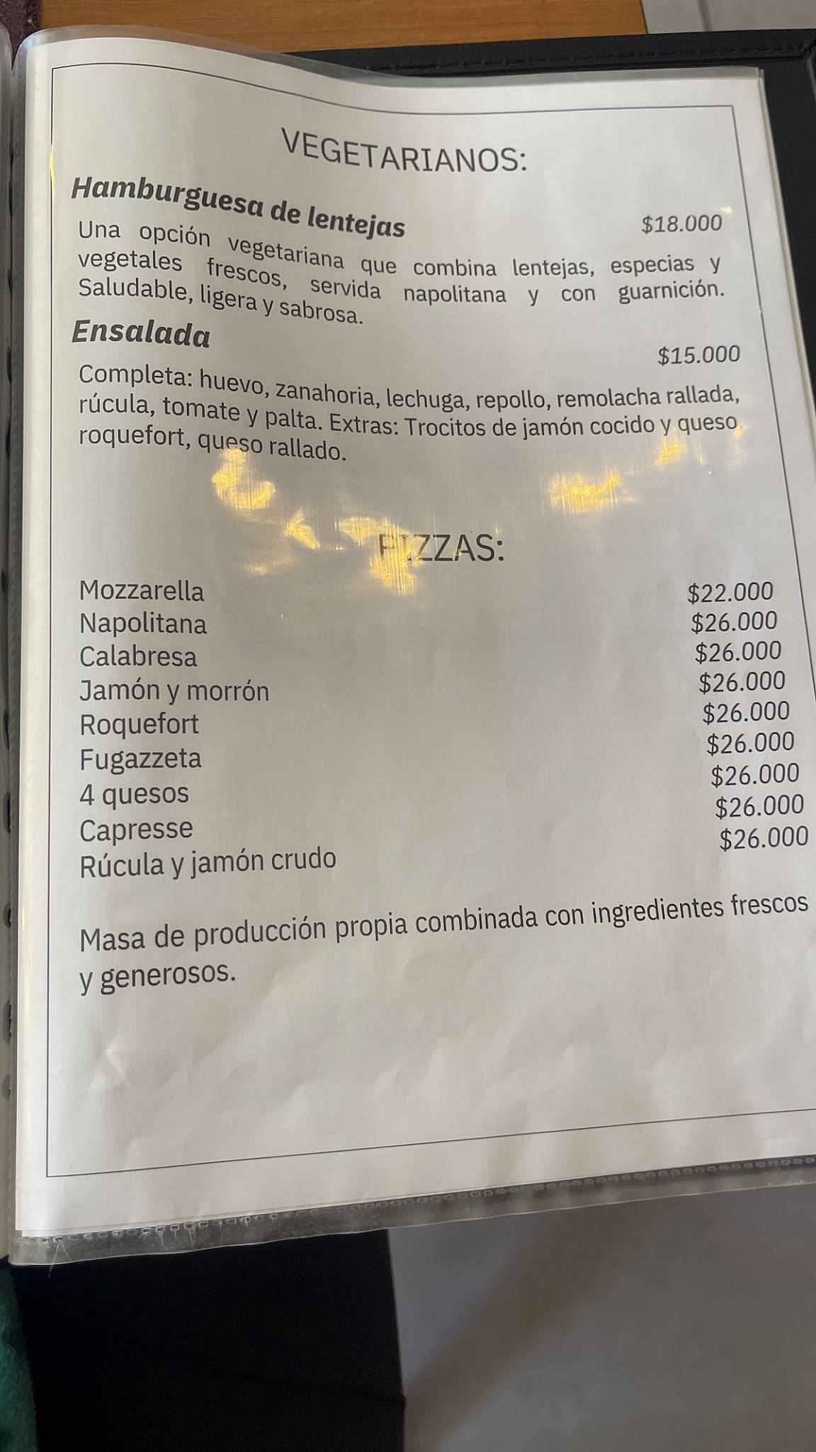 Rustica restaurant меню