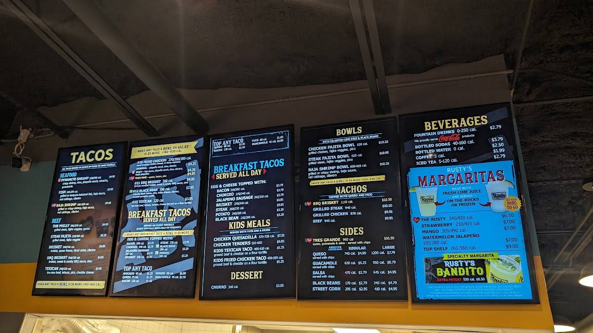 Rusty Taco меню
