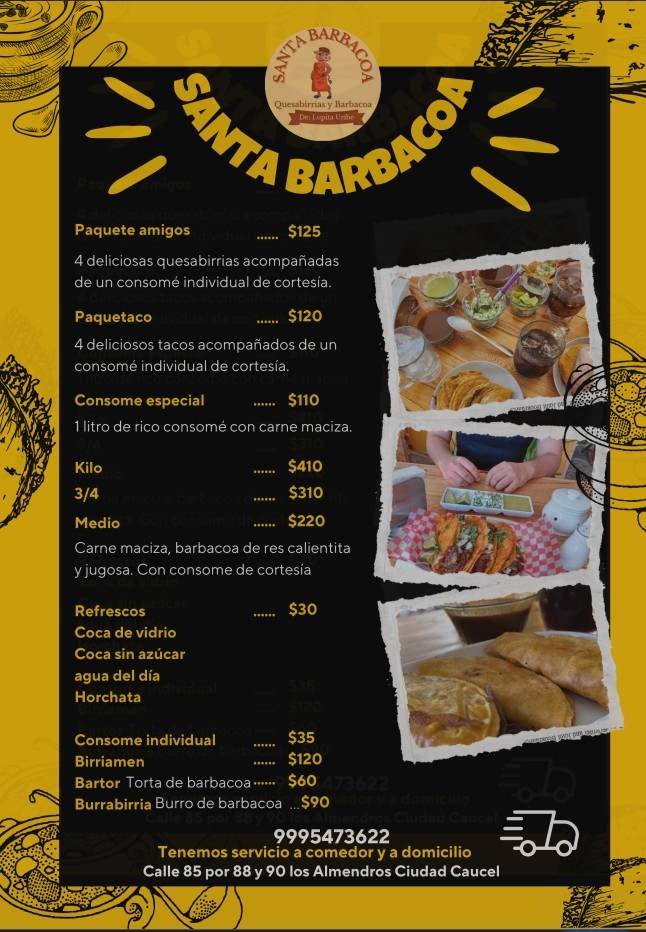 Santa Barbacoa меню