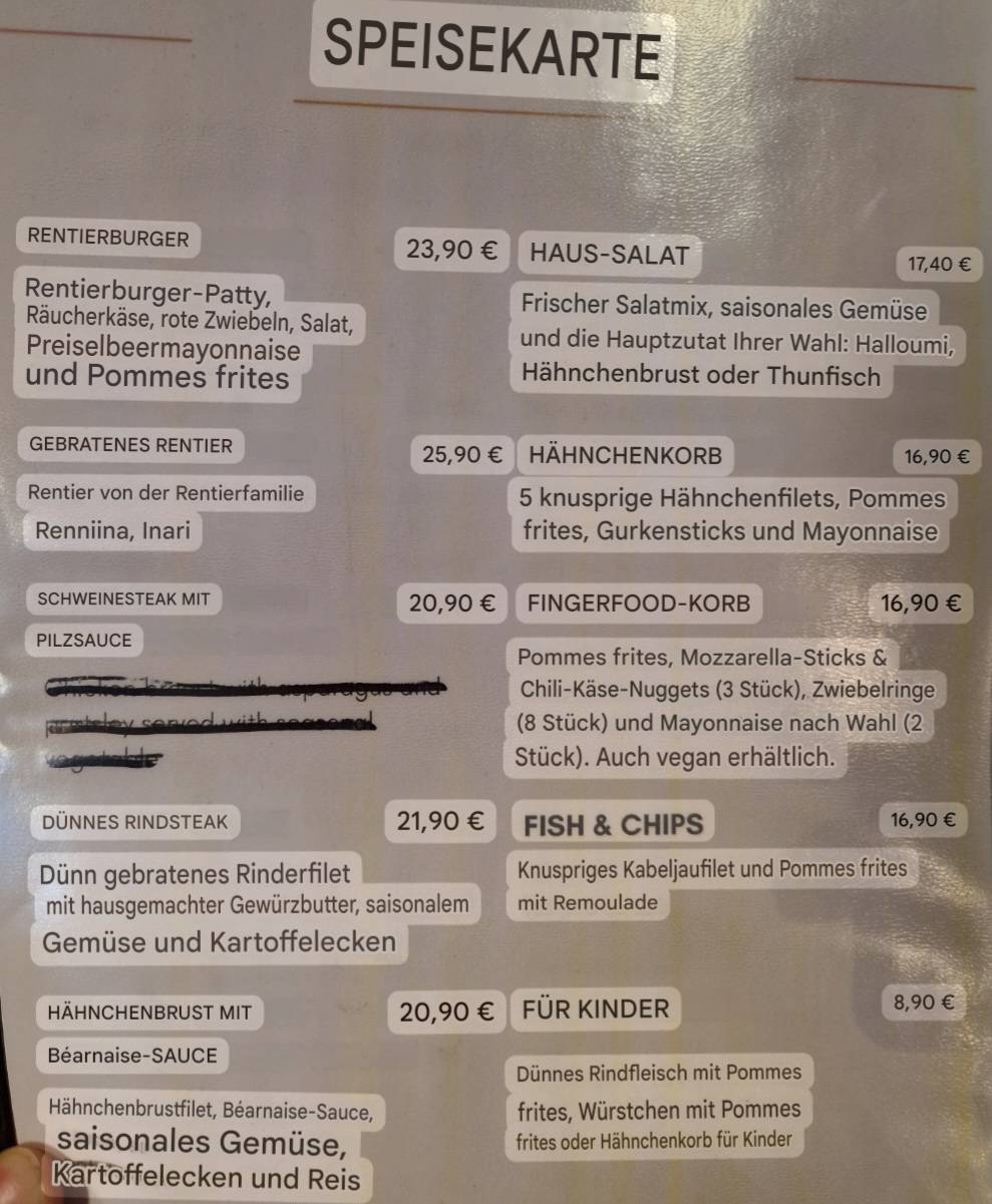 ScanBurger Inari меню