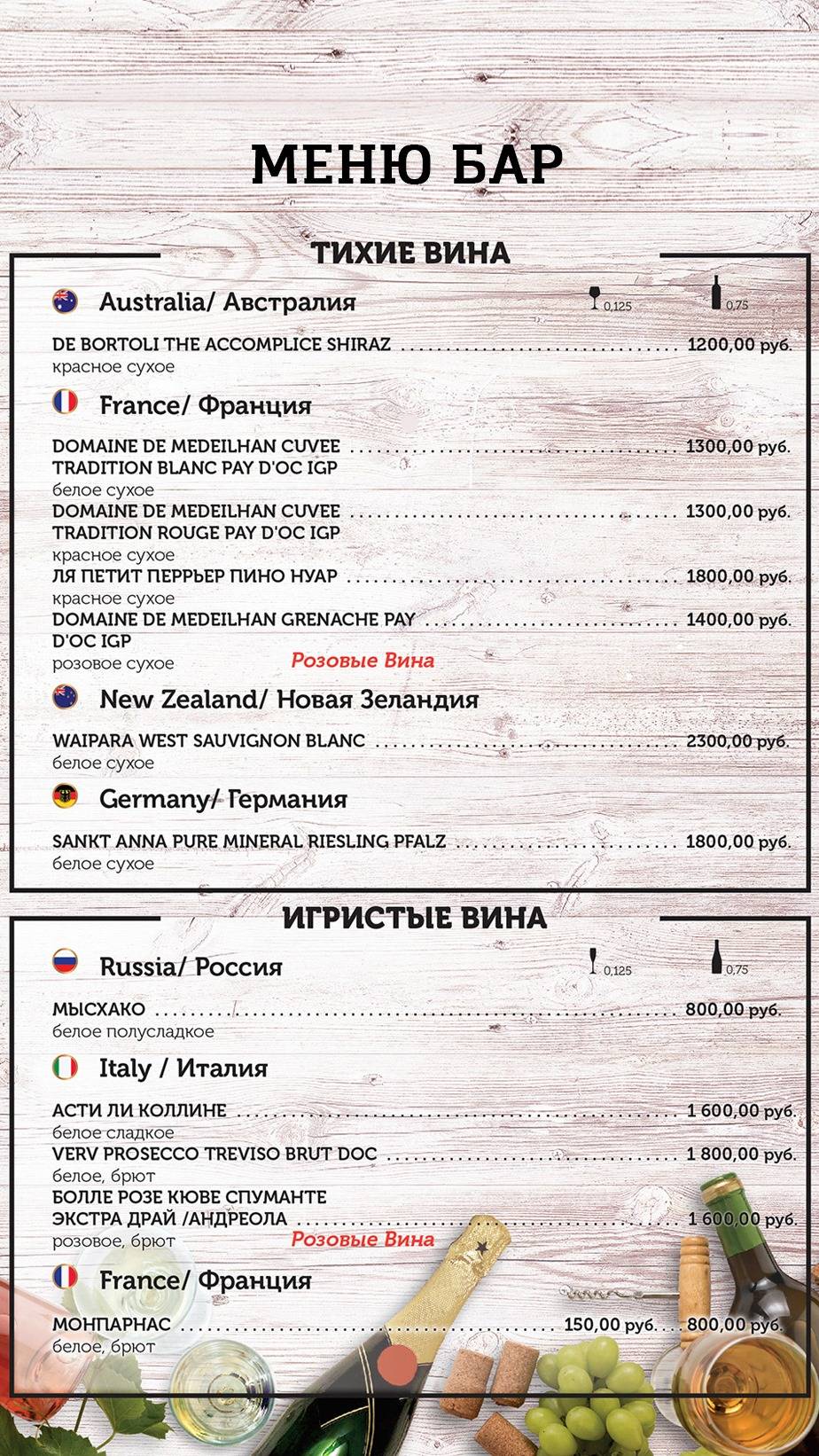 Scher Hof меню