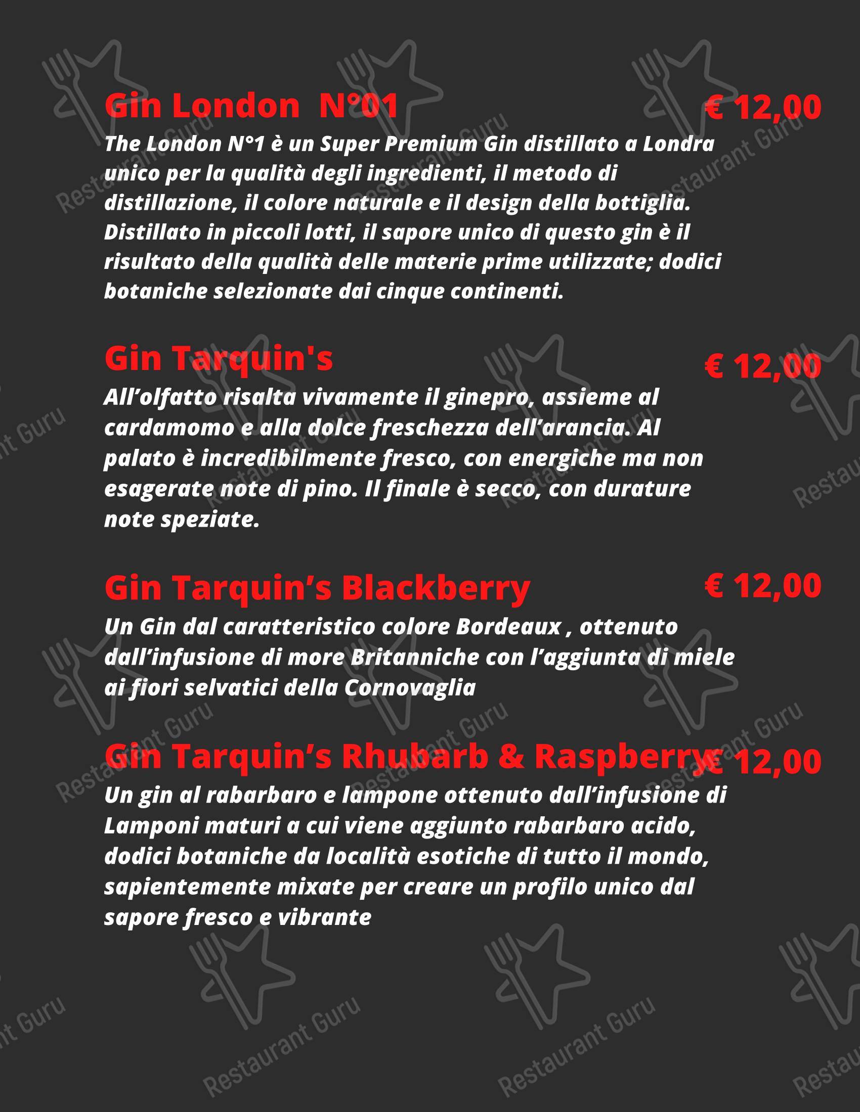 Ночное меню паба и бара Shake Cocktail & Wine Bar