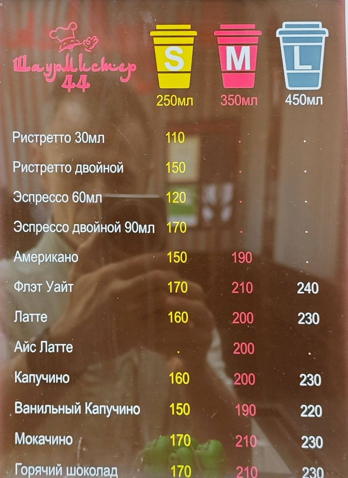 Шаурмастер44 меню