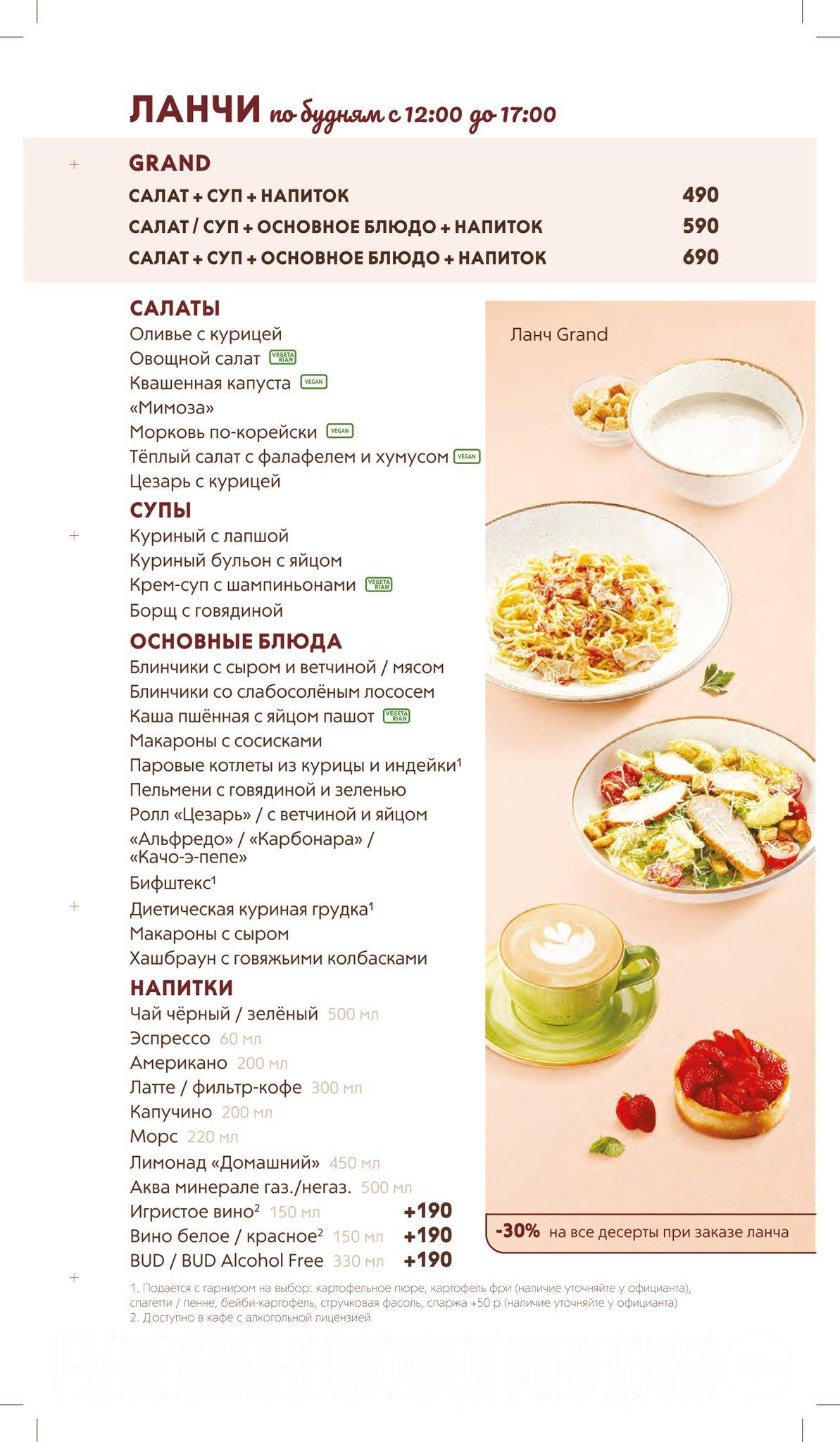 Шоколадница меню