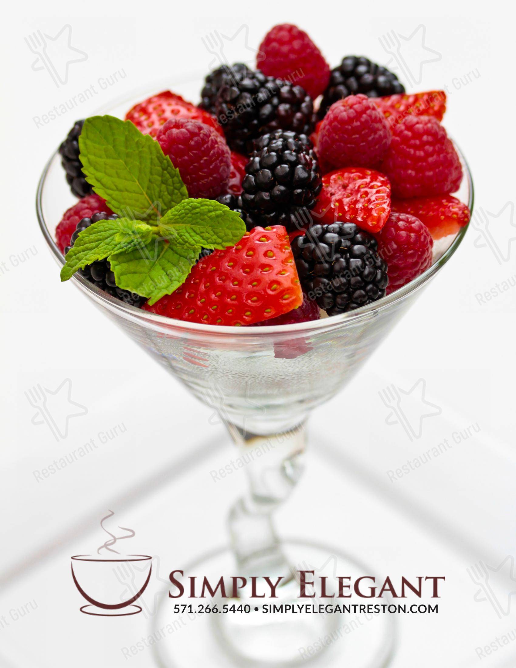 Меню Simply Elegant - Меню
