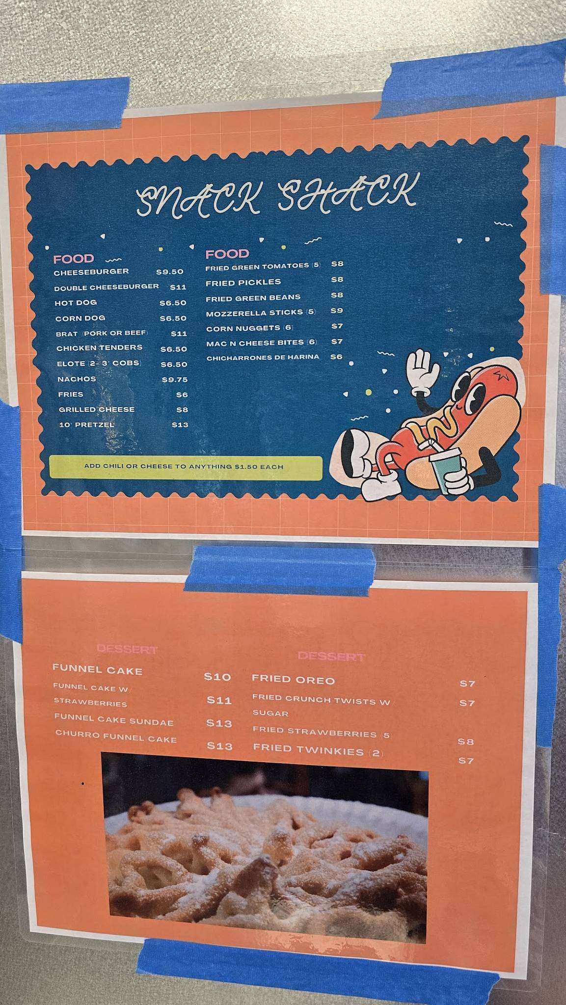Snack Shack меню