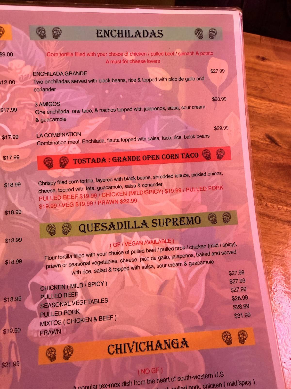 Sol Agave меню