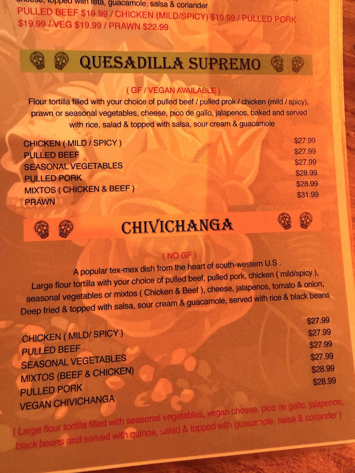 Sol Agave меню
