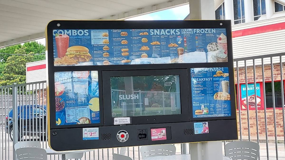Sonic Drive-In меню