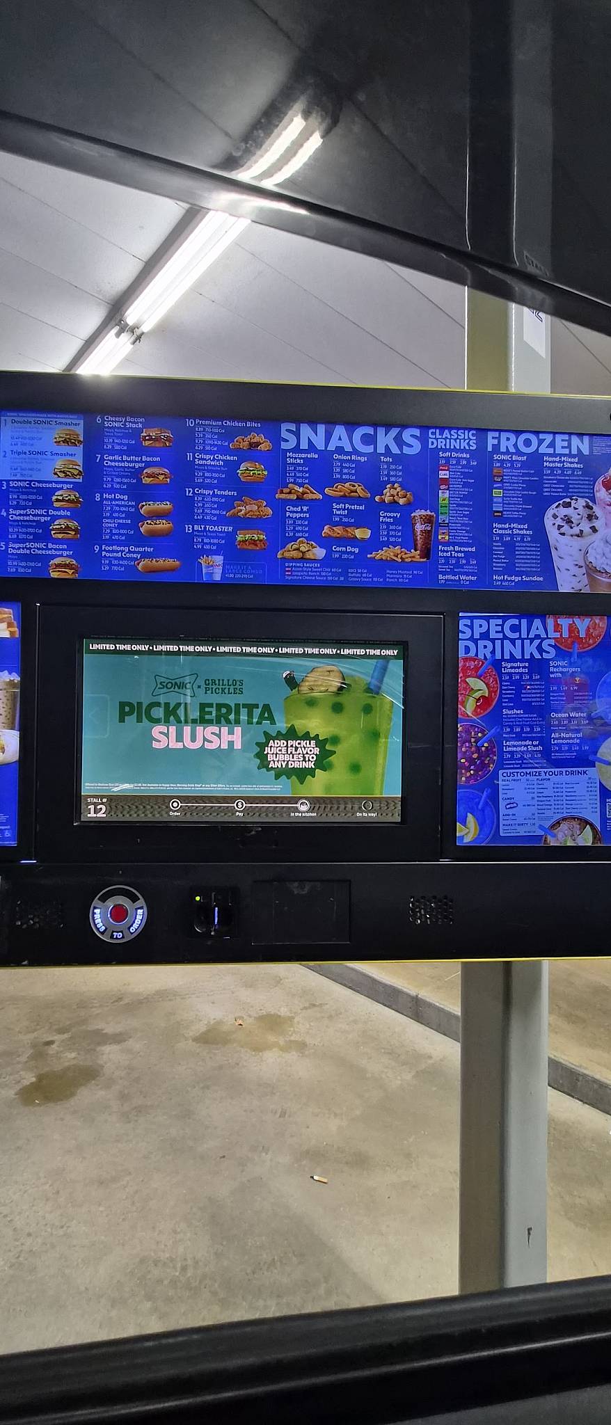 Sonic Drive-In меню