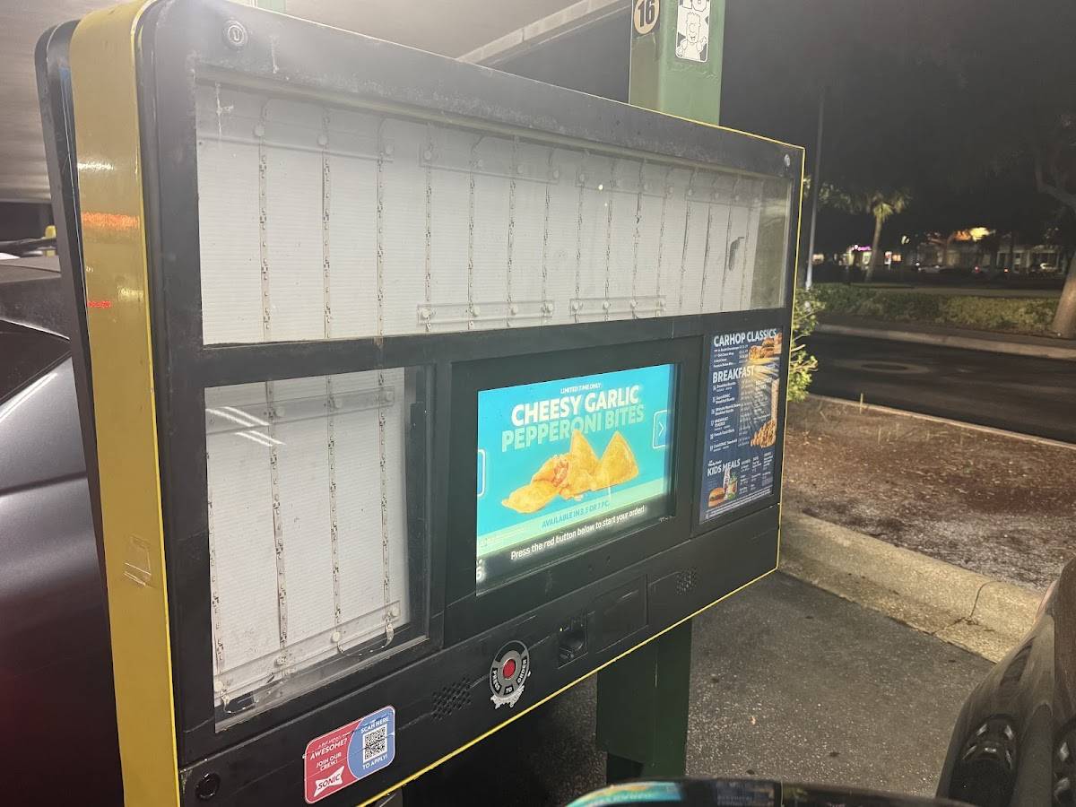 Sonic Drive-In меню