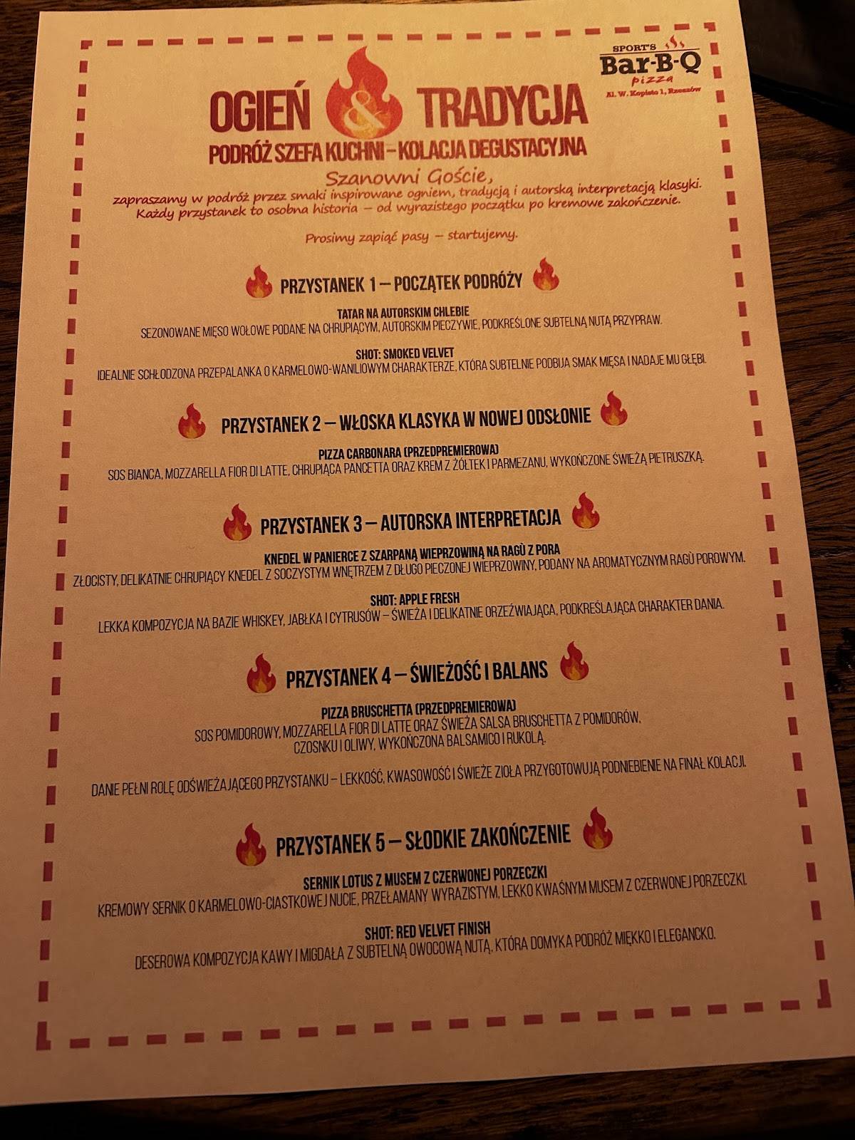 Sport's Bar B-Q меню