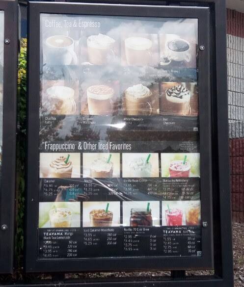 Starbucks Coffee Company меню