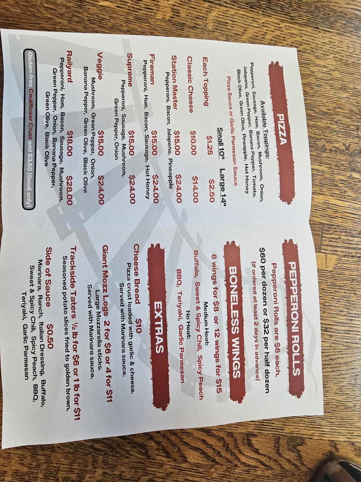Steam Engine Cafe меню