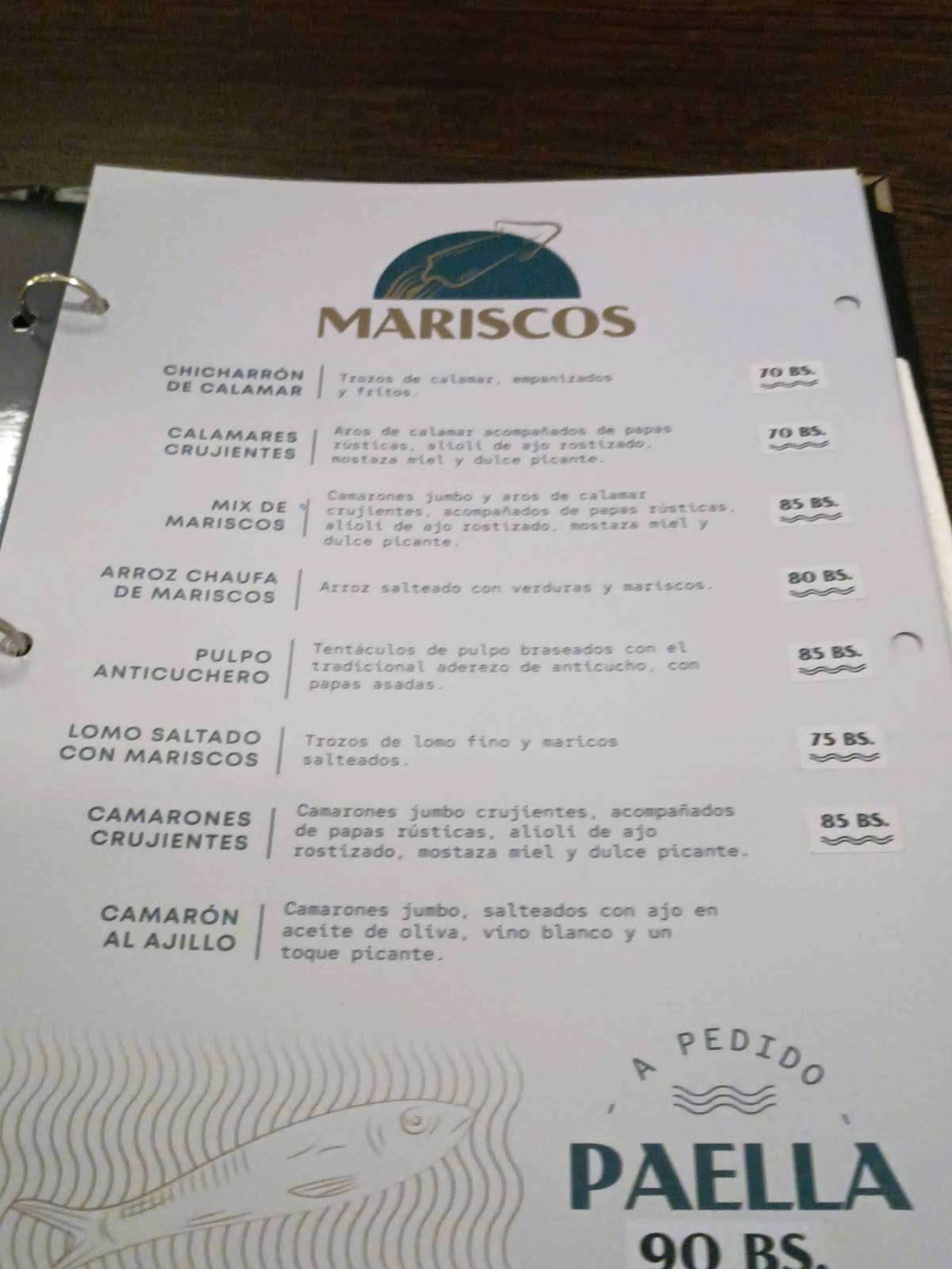 Del Río Resto Bar меню