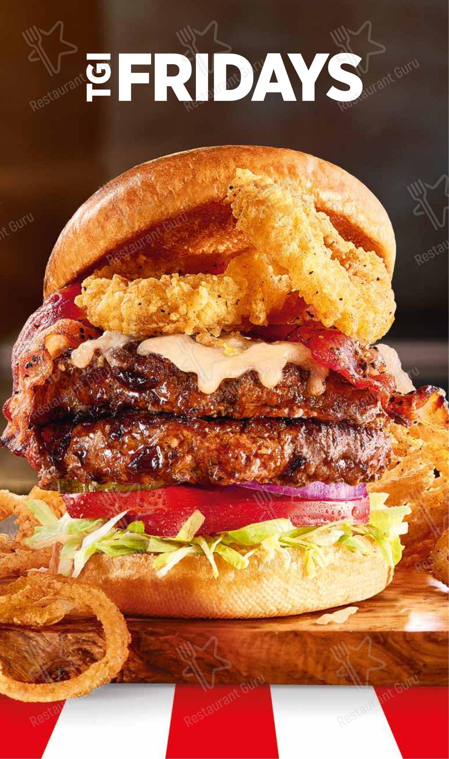 Меню ресторана TGI Fridays - Меню