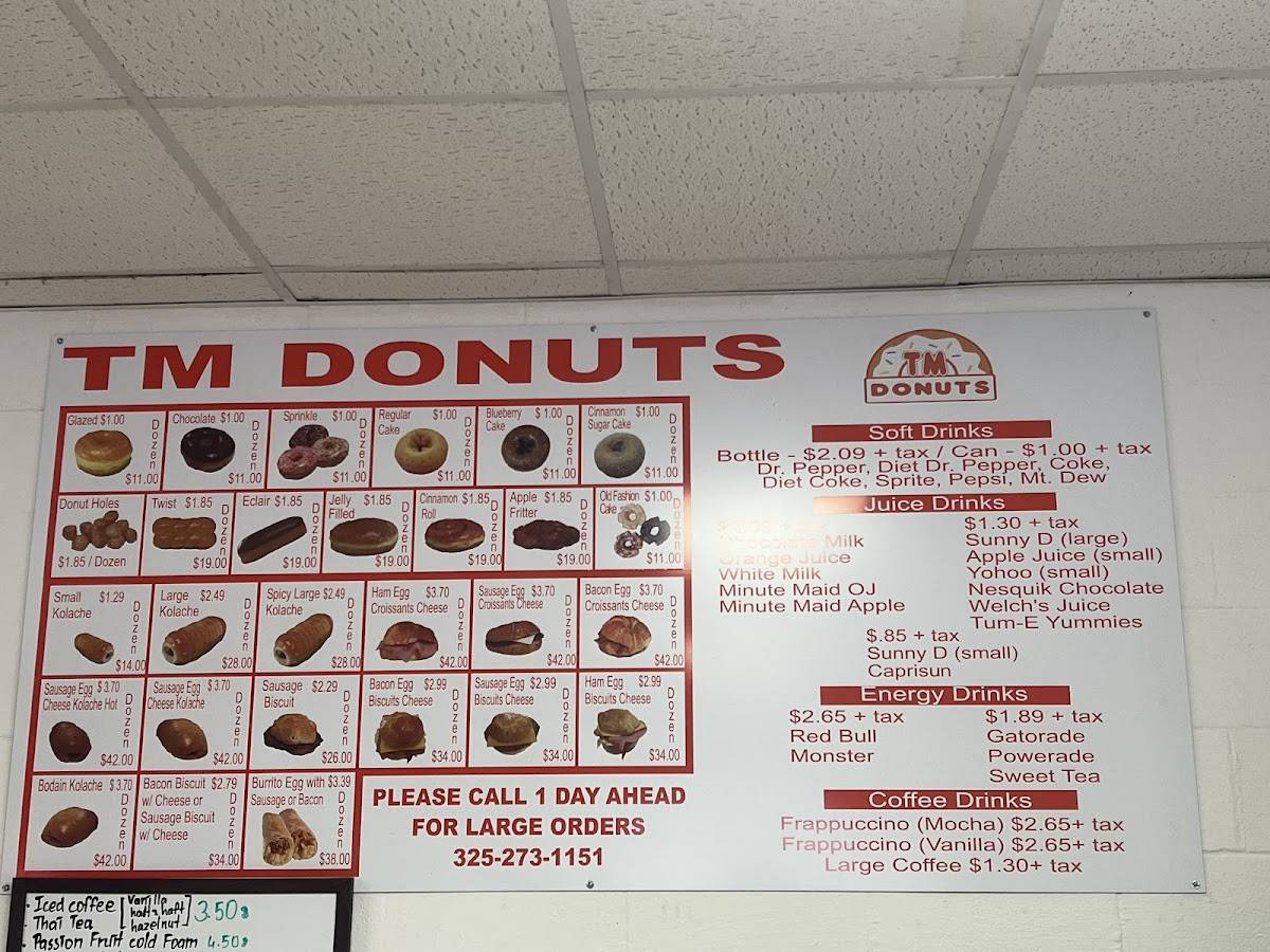 TM Donuts меню