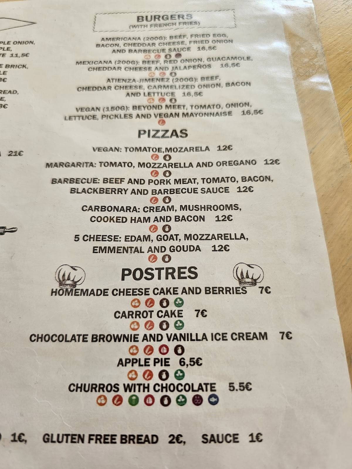 Taberna El Puente меню