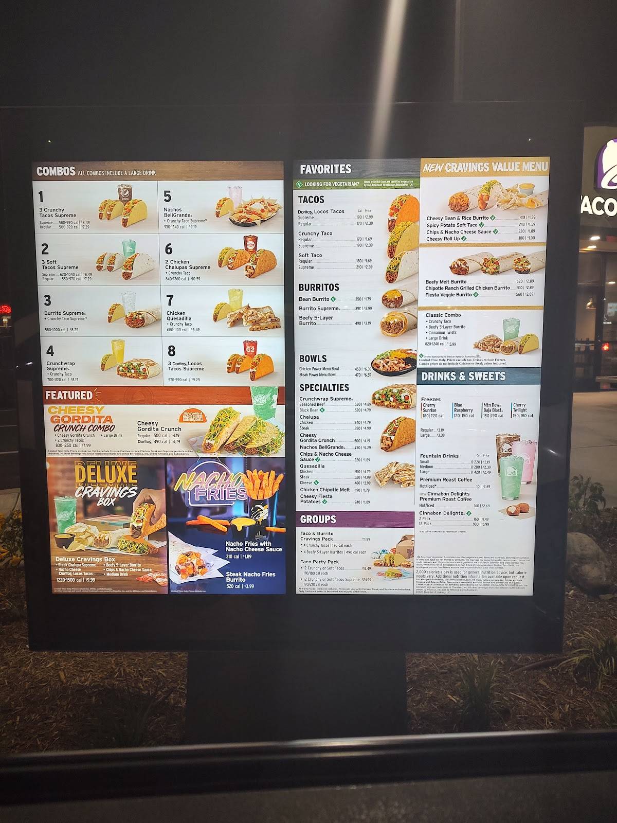 Taco Bell меню
