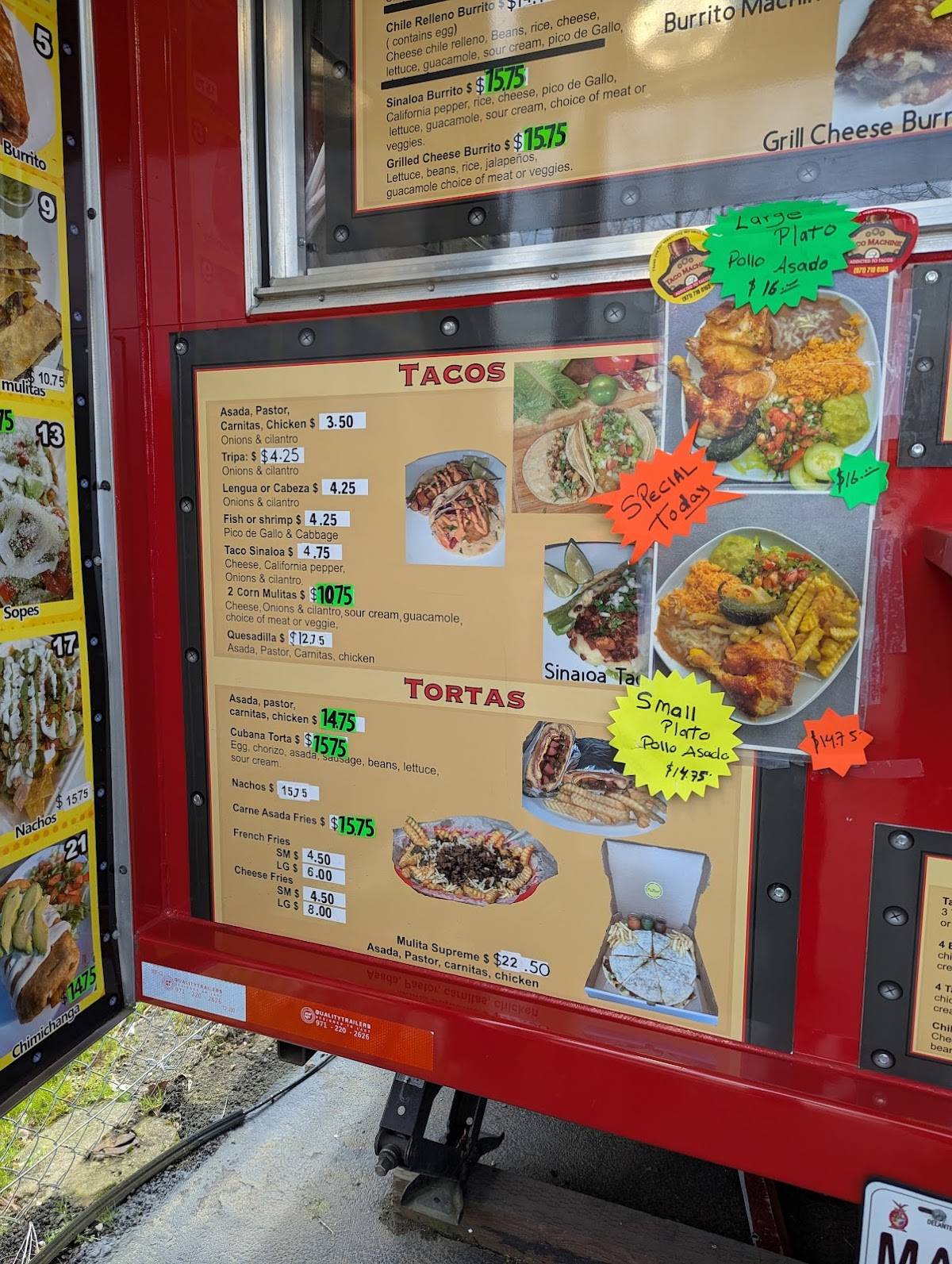 Taco Machine меню
