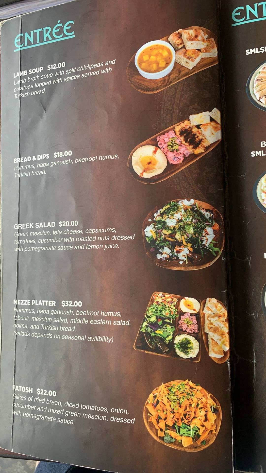 Tapsi меню